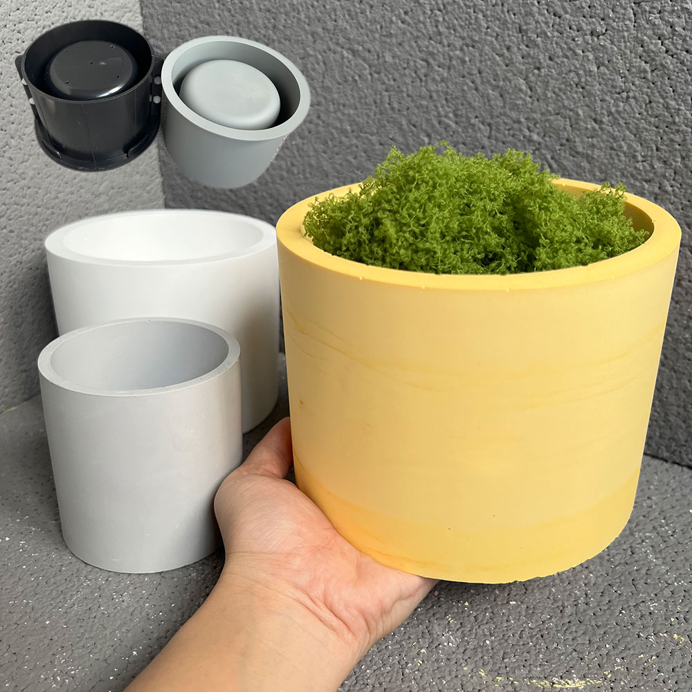 Potsticker Mold - Büyük silikon ekici kalıpları beton yuvarlak