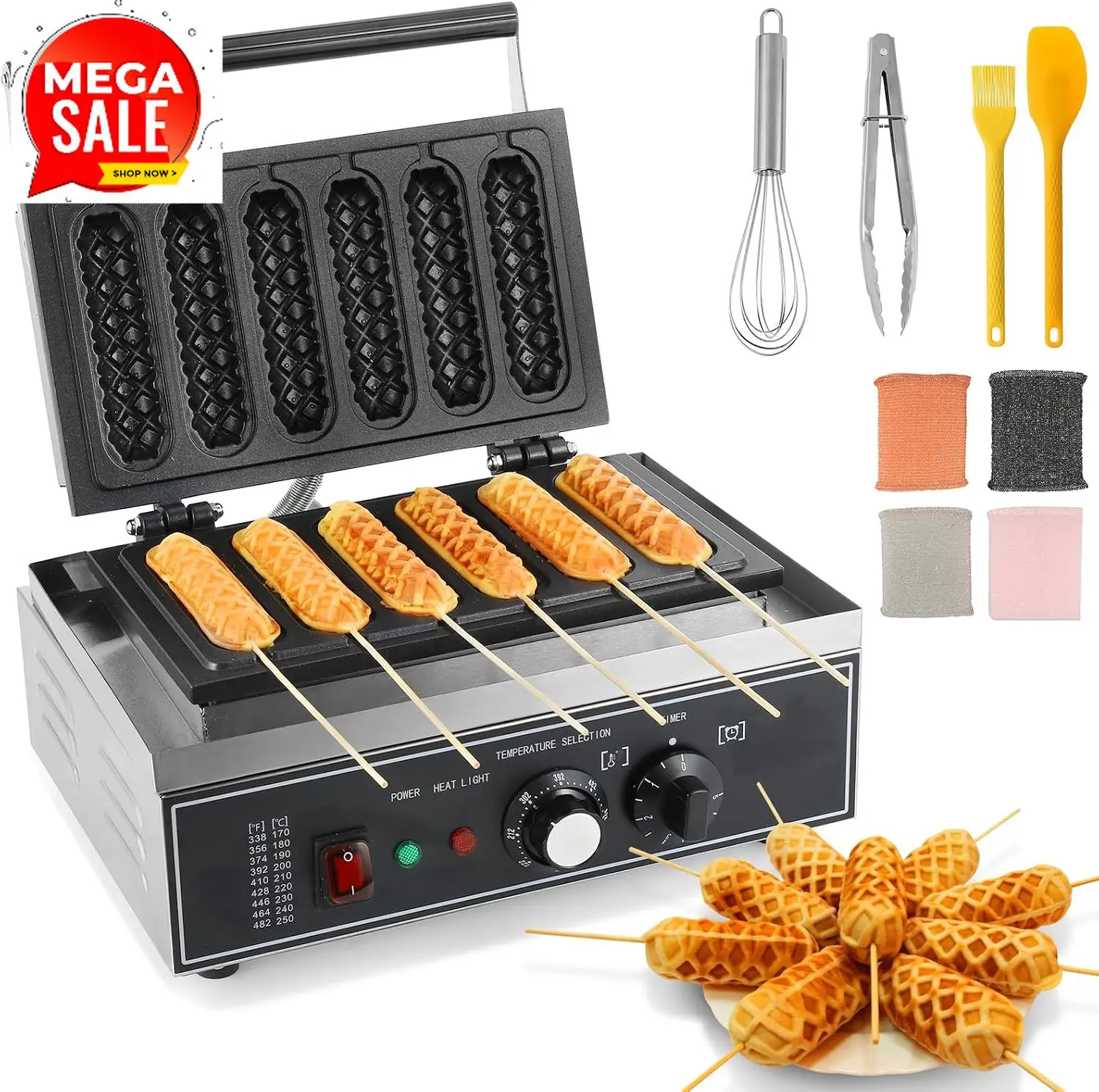 Corn Dog Stick - 6 Adet Mısır Köpek Yapma Makinesi,