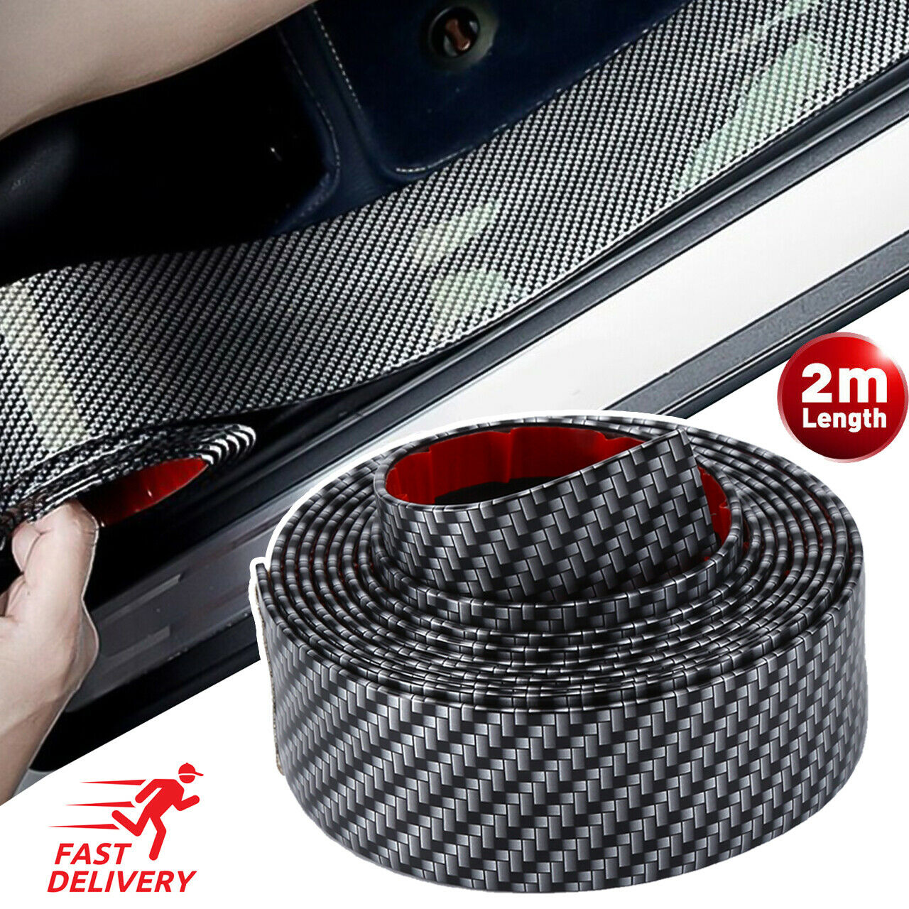 Crepe Pan Carbon - 2 M Araba Çıkartmaları Anti Scratch